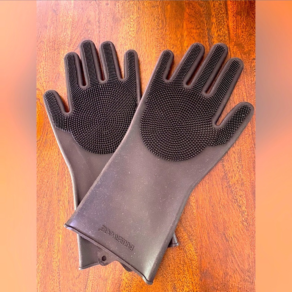 Farberware Silicone Scrubbing/Cleaning Gloves, OS